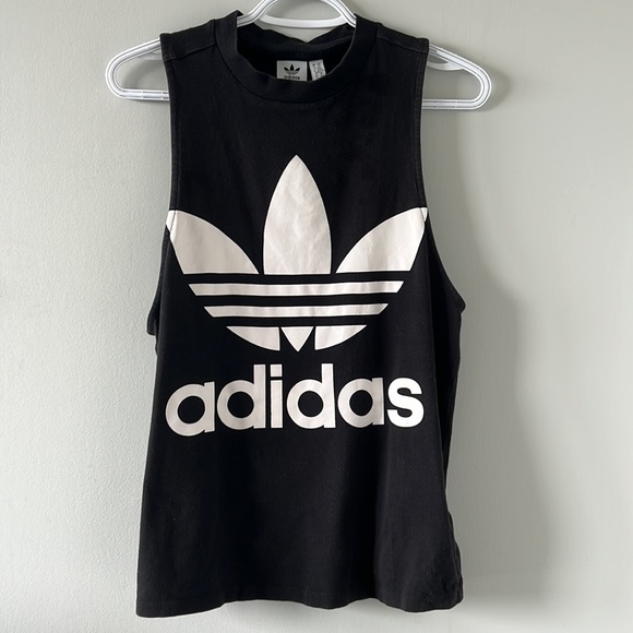 ADIDAS ORIGINALS Women's Trefoil Oversize Logo Muscle Tank - Picture 4 of 6